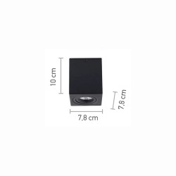 InLight Φωτιστικό οροφής από μαύρο μέταλλο 1XGU10 D:7,8cm (42026-BL) InLight Φωτιστικό οροφής από μαύρο μέταλλο 1XGU10 D:7,8cm (42026-BL)