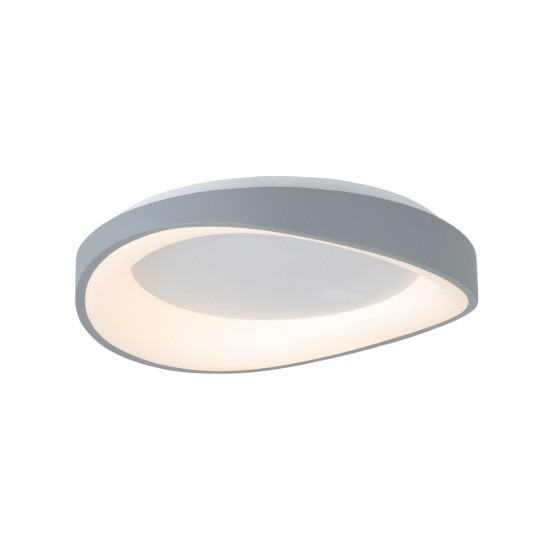 InLight Πλαφονιέρα οροφής LED 36W 3CCT από γκρί μέταλλο και λευκό ακρυλικό D:52cm (42033-Gray)
