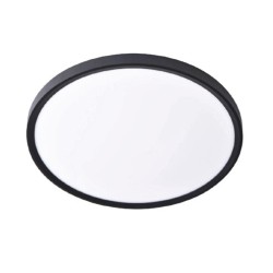 Inlight Πλαφονιέρα οροφής LED 60W 3CCT (by switch on base) σε μαύρη απόχρωση D:75x2,5cm (42036-AA-Black)