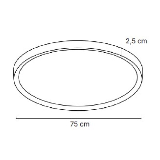 Inlight Πλαφονιέρα οροφής LED 60W 3CCT (by switch on base) σε λευκή απόχρωση D:75x2,5cm (42036-AA-White) Inlight Πλαφονιέρα οροφής LED 60W 3CCT (by switch on base) σε λευκή απόχρωση D:75x2,5cm (42036-AA-White)