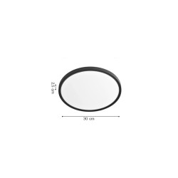 Inlight Πλαφονιέρα οροφής LED 24W 3CCT (by switch on base) σε ασημί απόχρωση D:30x2,5cm (42036-D-Silver)