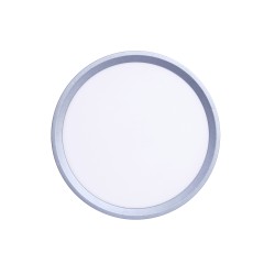 Inlight Πλαφονιέρα οροφής LED 32W 3CCT (by switch on base) σε ασημί απόχρωση D:40x2,5cm (42036-C-Silver)