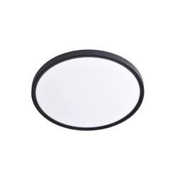 Inlight Πλαφονιέρα οροφής LED 40W 3CCT (by switch on base) σε μαύρη απόχρωση D:50x2,5cm (42036-B-Black)