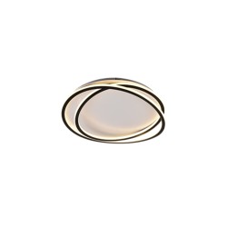 Inlight Πλαφονιέρα οροφής LED 38W 3CCT σε μαύρη απόχρωση D:50x12cm (42037-Black)
