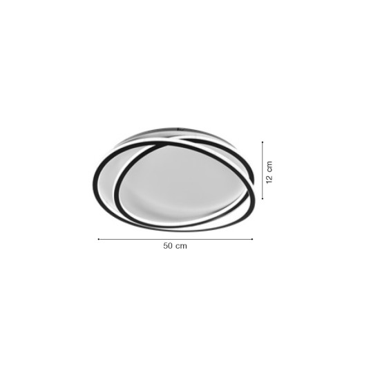 Inlight Πλαφονιέρα οροφής LED 38W 3CCT σε μαύρη απόχρωση D:50x12cm (42037-Black) Inlight Πλαφονιέρα οροφής LED 38W 3CCT σε μαύρη απόχρωση D:50x12cm (42037-Black)