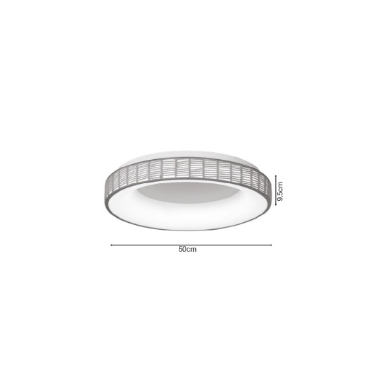 Inlight Πλαφονιέρα Οροφής LED από σχοινί 3CCT, 25W D:50x9,5cm (42042)