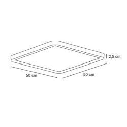 InLight Πλαφονιέρα οροφής LED 40W 3CCT (by switch on base) από ασημί μέταλλο D:50cm (42045-Silver) InLight Πλαφονιέρα οροφής LED 40W 3CCT (by switch on base) από ασημί μέταλλο D:50cm (42045-Silver)