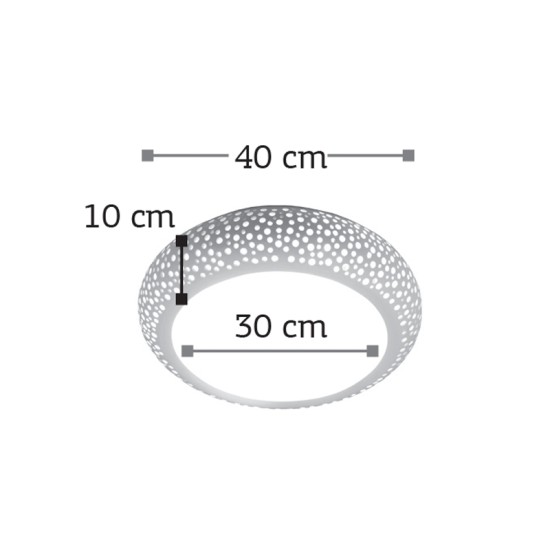 InLight Πλαφονιέρα οροφής λευκή από γύψο 3XE27 D:40cm (42155-B) InLight Πλαφονιέρα οροφής λευκή από γύψο 3XE27 D:40cm (42155-B)