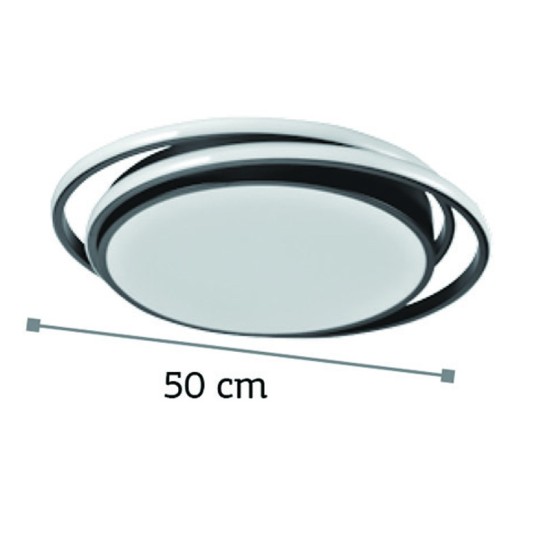 InLight Φωτιστικό Οροφής LED Μαύρο 30W – Πλαφονιέρα 4CCT (42172-Μαύρο)