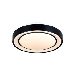 InLight Φωτιστικό Οροφής LED Μαύρο 27W – Πλαφονιέρα 3CCT Starry Effect (42179-Β)