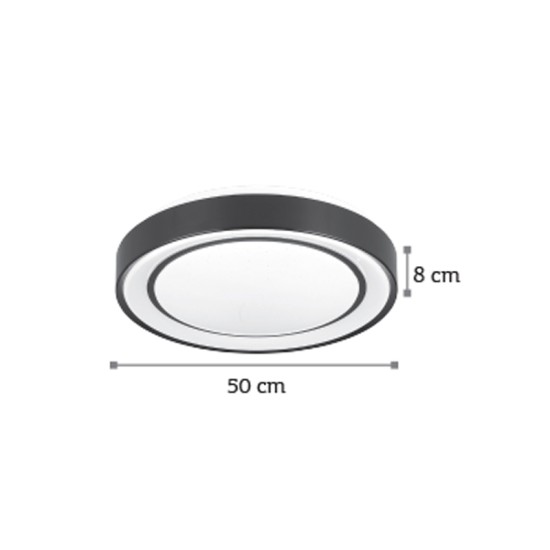 InLight Φωτιστικό Οροφής LED Μαύρο 36W – Πλαφονιέρα 3CCT Starry Effect (42179-A) InLight Φωτιστικό Οροφής LED Μαύρο 36W – Πλαφονιέρα 3CCT Starry Effect (42179-A)