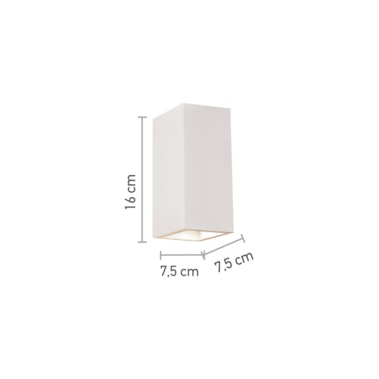 InLight Επιτοίχιο Φωτιστικό Γύψινο Λευκό GU10 (x2) – Up & Down 7,5×16 cm (43033) InLight Επιτοίχιο Φωτιστικό Γύψινο Λευκό GU10 (x2) – Up & Down 7,5×16 cm (43033)
