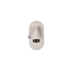 Inlight Επιτοίχιο Φωτιστικό LED Λευκό 3W + 9W – Spot & Backlight με USB & Type-C (43041-WH)
