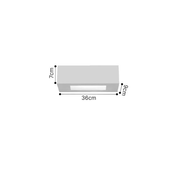 Inlight Επιτοίχιο Φωτιστικό Γύψινο Λευκό 2×E14 – 36 cm (43049-B-White)