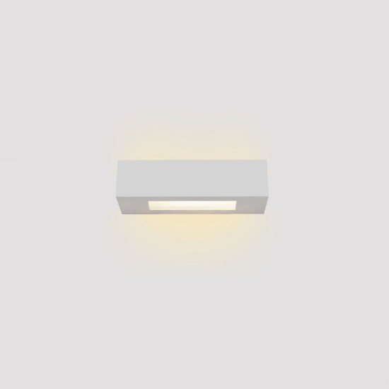 Inlight Επιτοίχιο Φωτιστικό Γύψινο Λευκό 1×E14 – 22 cm (43049-C-White)