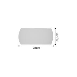 Inlight Επιτοίχιο Φωτιστικό Γύψινο Λευκό 1×E14 – Up/Down 31 cm (43050-White)