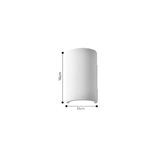 Inlight Επιτοίχιο Φωτιστικό Γύψινο Λευκό 1×G9 – Up/Down 16 cm (43051-White)