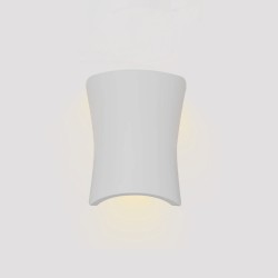 Inlight Επιτοίχιο φωτιστικό λευκό από γύψο 1XE14 D:21,5cm (43053-White)