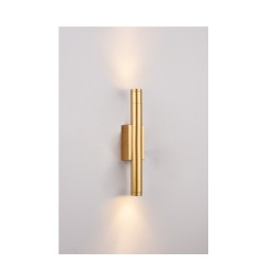 Inlight Επιτοίχιο φωτιστικό LED 2*5W 3000K σε χρυσαφί απόχρωση απο αλουμίνιο D:30x6cm (43061-Golden)