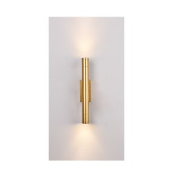 Inlight Επιτοίχιο φωτιστικό LED 2*5W 3000K σε χρυσαφί απόχρωση απο αλουμίνιο D:30x6cm (43061-Golden)