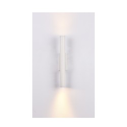 Inlight Επιτοίχιο φωτιστικό LED 2*5W 3000K σε λευκή απόχρωση απο αλουμίνιο D:30x6cm (43061-White)