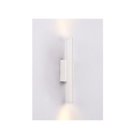 Inlight Επιτοίχιο φωτιστικό LED 2*5W 3000K σε λευκή απόχρωση απο αλουμίνιο D:30x6cm (43061-White)