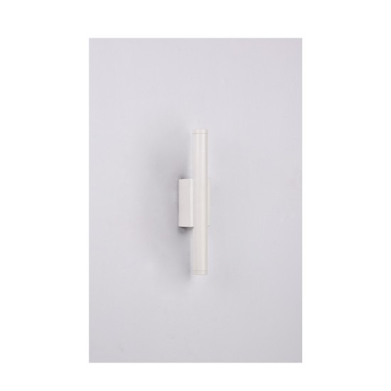 Inlight Επιτοίχιο φωτιστικό LED 2*5W 3000K σε λευκή απόχρωση απο αλουμίνιο D:30x6cm (43061-White)