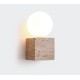 InLight Επιτοίχιο φωτιστικό γκρι από travertine marble 1XG9 D:10 x 20cm (43063) InLight Επιτοίχιο φωτιστικό γκρι από travertine marble 1XG9 D:10 x 20cm (43063)