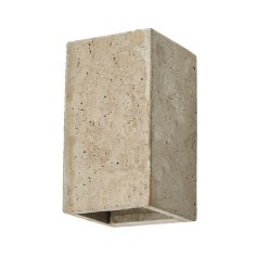 InLight Επιτοίχιο φωτιστικό γκρι από travertine marble 2XG9 D:9 x 16cm (43065)