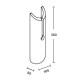 InLight Επιτοίχιο φωτιστικό γκρι από travertine marble 1XG9 D:10 x 35cm (43066) InLight Επιτοίχιο φωτιστικό γκρι από travertine marble 1XG9 D:10 x 35cm (43066)