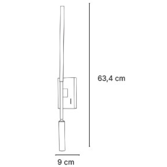 Inlight Επιτοίχιο φωτιστικό LED 3W & 6W 3000K από μαύρο μέταλλο (43079)
