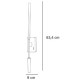 Inlight Επιτοίχιο φωτιστικό LED 3W & 6W 3000K από μαύρο μέταλλο (43079)