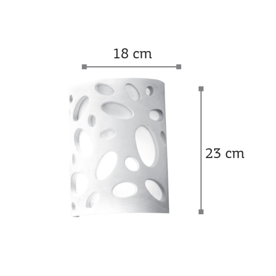 InLight Επιτοίχιο φωτιστικό λευκό από γύψο 1XE14 D:18cm (43343)
