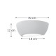 InLight Επιτοίχιο φωτιστικό λευκό από γύψο 1XE14 D:30cm (43345)