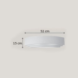 InLight Επιτοίχιο φωτιστικό λευκό από γύψο 2XE24 D:52cm (43389) InLight Επιτοίχιο φωτιστικό λευκό από γύψο 2XE24 D:52cm (43389)