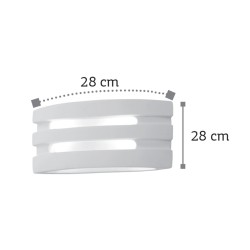 InLight Επιτοίχιο φωτιστικό λευκό από γύψο 1XE14 D:28cm (43390) InLight Επιτοίχιο φωτιστικό λευκό από γύψο 1XE14 D:28cm (43390)