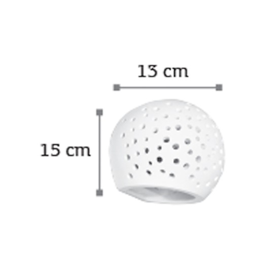 InLight Επιτοίχιο φωτιστικό λευκό από γύψο 1XE27 D:15cm (43421)