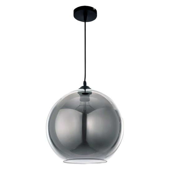 InLight Κρεμαστό φωτιστικό από φιμέ γυαλί 1XE27 D:30cm (4355-Α) InLight Κρεμαστό φωτιστικό από φιμέ γυαλί 1XE27 D:30cm (4355-Α)