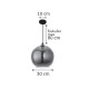 InLight Κρεμαστό φωτιστικό από φιμέ γυαλί 1XE27 D:30cm (4355-Α) InLight Κρεμαστό φωτιστικό από φιμέ γυαλί 1XE27 D:30cm (4355-Α)