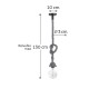 InLight Κρεμαστό φωτιστικό από καφέ σχοινί 1XE27 D:130cm (4381-1-BL) InLight Κρεμαστό φωτιστικό από καφέ σχοινί 1XE27 D:130cm (4381-1-BL)