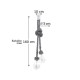 InLight Κρεμαστό φωτιστικό από καφέ σχοινί 2XE27 D:160cm (4381-2-BL)