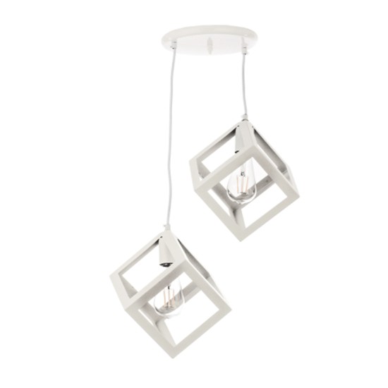 InLight Κρεμαστό φωτιστικό από λευκό μέταλλο 2XE27 D:20cm (4400-2-WH-ΡΟΖΕΤΑ) InLight Κρεμαστό φωτιστικό από λευκό μέταλλο 2XE27 D:20cm (4400-2-WH-ΡΟΖΕΤΑ)