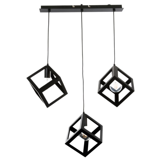 InLight Κρεμαστό φωτιστικό από μαύρο μέταλλο 3XE27 D:60cm (4400-3-BL-ΡΑΓΑ) InLight Κρεμαστό φωτιστικό από μαύρο μέταλλο 3XE27 D:60cm (4400-3-BL-ΡΑΓΑ)