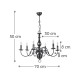 InLight Κρεμαστό φωτιστικό από οξυντέ μέταλλο 6XE14 D:70cm (5309-6) InLight Κρεμαστό φωτιστικό από οξυντέ μέταλλο 6XE14 D:70cm (5309-6)