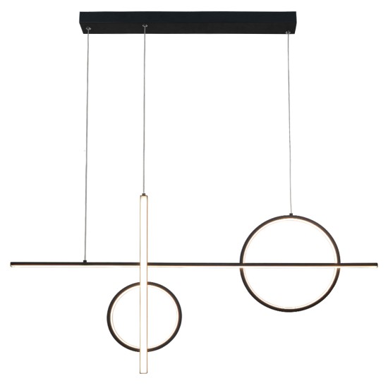 InLight Κρεμαστό φωτιστικό LED 55W 3CCT (by switch) σε μαύρη απόχρωση D:100cm (6043) InLight Κρεμαστό φωτιστικό LED 55W 3CCT (by switch) σε μαύρη απόχρωση D:100cm (6043)