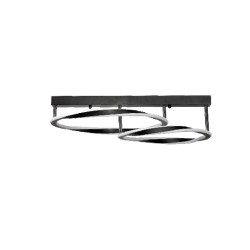 InLight Κρεμαστό φωτιστικό LED 90W 3CCT (by switch on base) σε μαύρο χρώμα D:70cm (6078-BL)