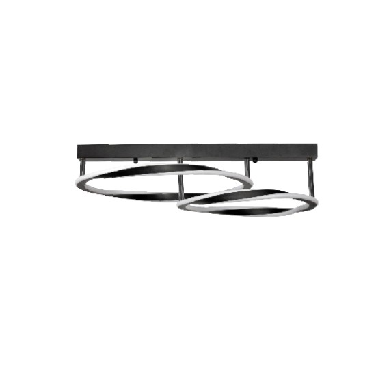 InLight Κρεμαστό φωτιστικό LED 90W 3CCT (by switch on base) σε μαύρο χρώμα D:70cm (6078-BL) InLight Κρεμαστό φωτιστικό LED 90W 3CCT (by switch on base) σε μαύρο χρώμα D:70cm (6078-BL)