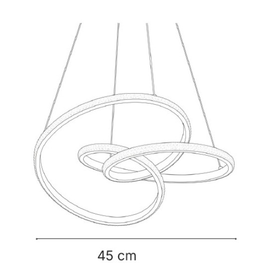 Inlight Κρεμαστό φωτιστικό LED 40W 3CCT (by switch on base) σε χρυσή απόχρωση D:45cm (6092-B-Golden) Inlight Κρεμαστό φωτιστικό LED 40W 3CCT (by switch on base) σε χρυσή απόχρωση D:45cm (6092-B-Golden)