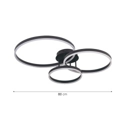 Inlight Φωτιστικό οροφής LED 75W 3CCT (by switch on base) D:80cm (6094-A-Black) Inlight Φωτιστικό οροφής LED 75W 3CCT (by switch on base) D:80cm (6094-A-Black)