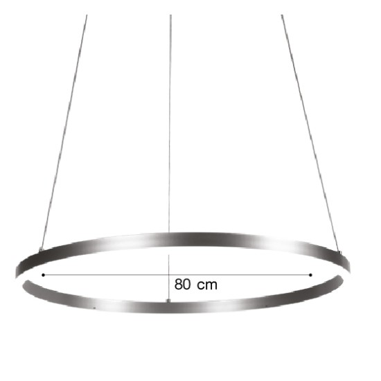 Inlight Κρεμαστό φωτιστικό LED 36W 3CCT (by switch on base) D:80cm (6095-AB-Black)